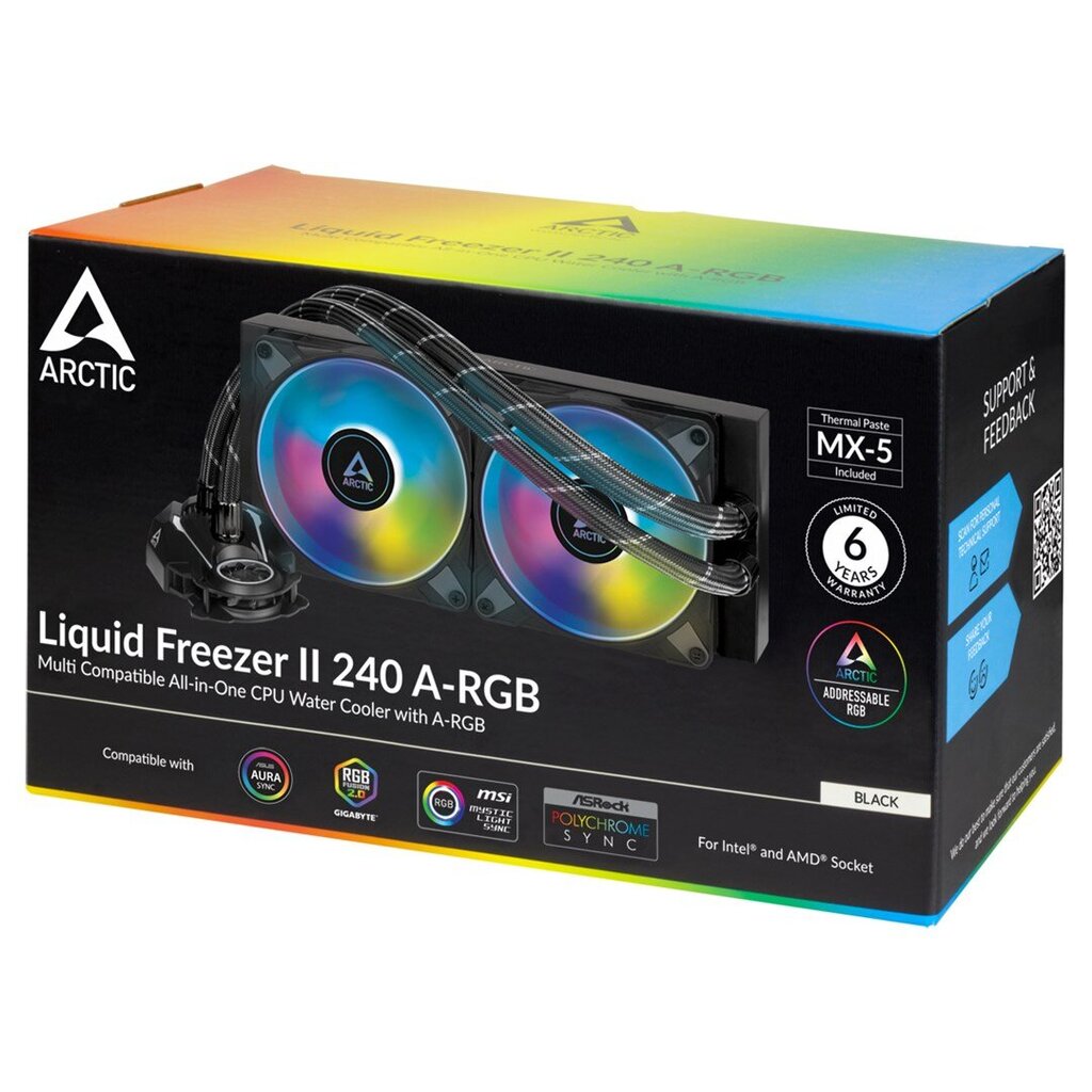 Arctic Liquid Freezer II 240 A-RGB ACFRE00093A hind ja info | Protsessori jahutid | kaup24.ee