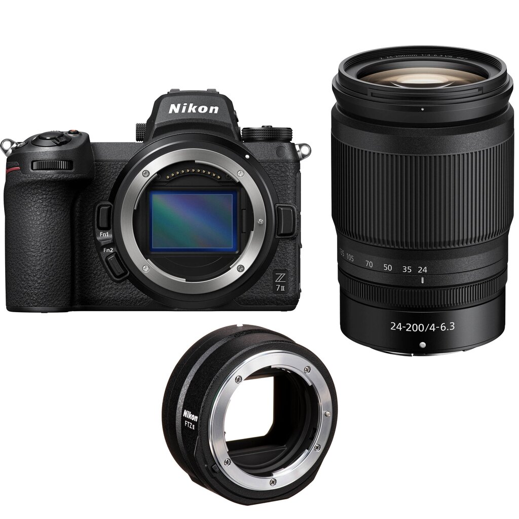 Nikon Z 7II + Nikkor Z 24-200mm f/4-6.3 VR + FTZ II Mount adapter цена и информация | Fotoaparaadid | kaup24.ee