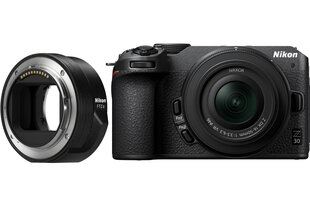 Nikon Z 30, (Z30) + Nikkor Z DX 16-50мм f/3.5-6.3 VR + FTZ II Adapter цена и информация | Цифровые фотоаппараты | kaup24.ee