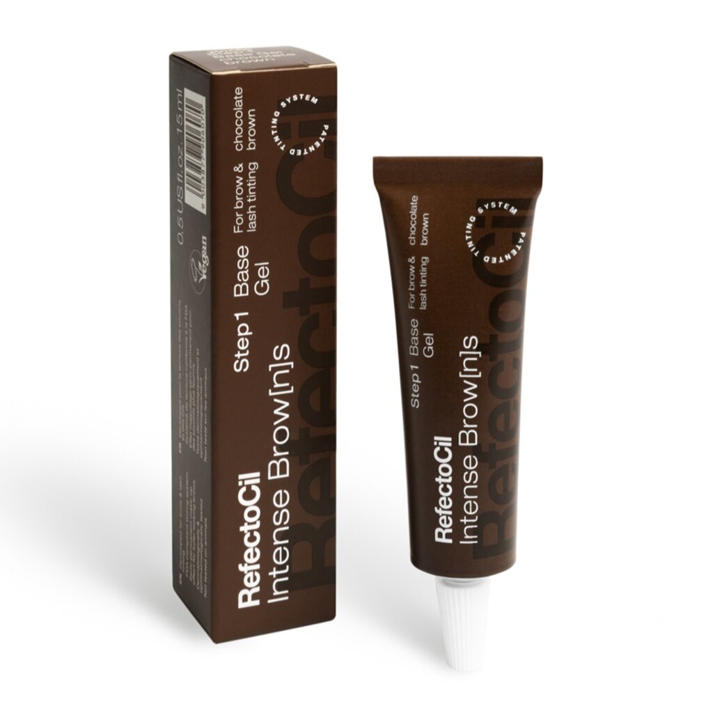 Ripsme-/kulmuvärv Intense Brow[n]s Base Gel RefectoCil CHOCOLATE BROWN, 15ml цена и информация | Kulmuvärvid, -pliiatsid | kaup24.ee