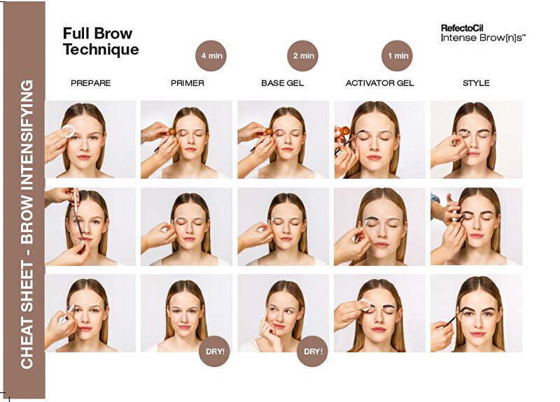 Ripsme-/kulmuvärv Intense Brow[n]s Base Gel RefectoCil CHOCOLATE BROWN, 15ml цена и информация | Kulmuvärvid, -pliiatsid | kaup24.ee