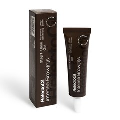 Краска для ресниц/бровей Intense Brow[n]s Base Gel RefectoCil DEEP BROWN, 15 мл цена и информация | Карандаши, краска для бровей | kaup24.ee