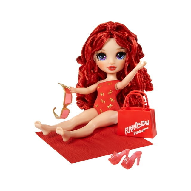 Moenukk Rainbow High Swim & Style Ruby Anderson, punane hind ja info | Tüdrukute mänguasjad | kaup24.ee
