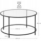 Ümmargune klaasist kohvilaud цена и информация | Diivanilauad | kaup24.ee