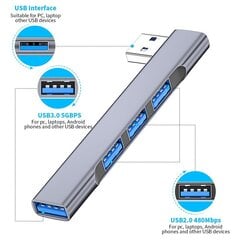 USB-C многофункциональная HUB-станция, 4 в 1 цена и информация | Адаптеры и USB-hub | kaup24.ee