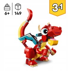Lego Creator 3in1 31145 punane draakon цена и информация | Конструкторы и кубики | kaup24.ee