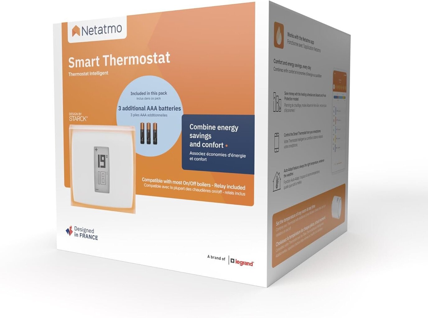 Termostaat- Netatmo Smart Wifi, kaugjuhtimisega, NTH01-AMZ hind ja info | Taimerid, termostaadid | kaup24.ee