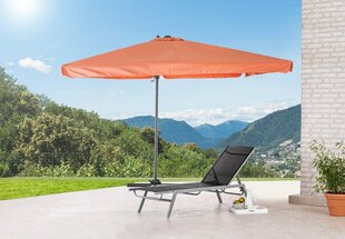Зонт Solax-Sunshine, Alu, с садовым зонтиком, терракота + набор гирь для основания, 300 х 300 см, оранжевый цена и информация | Зонты, маркизы, стойки | kaup24.ee