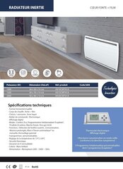 Инерционный радиатор Carrera Cisco LCD Double Heart, 1500W, белый цена и информация | Грелки | kaup24.ee