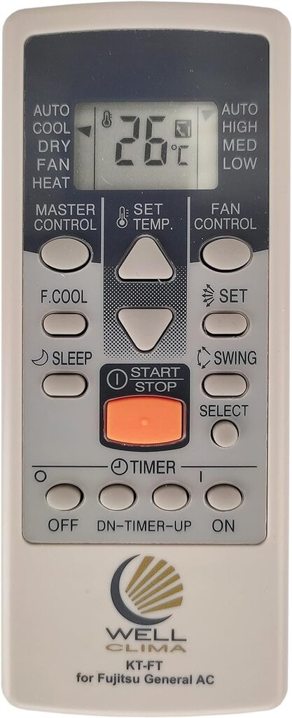 Kaugjuhtimispult Fujitsu kliimaseadmetele hind ja info | Kütte- ja ventilatsiooni tarvikud jne. | kaup24.ee