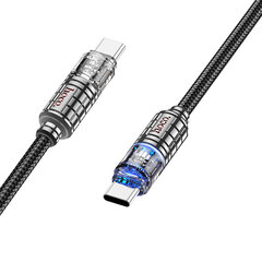 Hoco U122 USB-C to USB-C LED 15W 1,2m hind ja info | Mobiiltelefonide kaablid | kaup24.ee