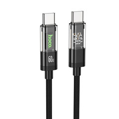 Hoco U116 USB-C to USB-C LED 60W 1,2m hind ja info | Mobiiltelefonide kaablid | kaup24.ee