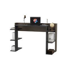 Стол Asir, 122,7х77х45 см, коричневый/черный цена и информация | Компьютерные, письменные столы | kaup24.ee