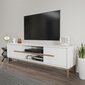 TV alus Asir, 120x43,6x29,6 cm, valge/tume pruun hind ja info | TV alused | kaup24.ee