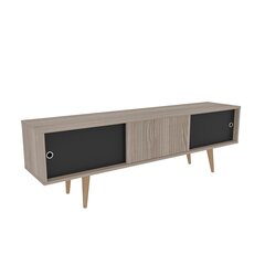 TV alus Asir, 160x45x34,5 cm, must/pruun цена и информация | Тумбы под телевизор | kaup24.ee