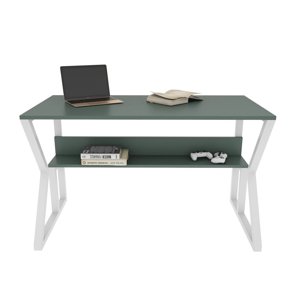 Laud Asir, 120x72,8x60 cm, roheline/valge цена и информация | Arvutilauad, kirjutuslauad | kaup24.ee