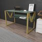 Laud Asir, 120x72,8x60 cm, roheline/kuldne hind ja info | Arvutilauad, kirjutuslauad | kaup24.ee
