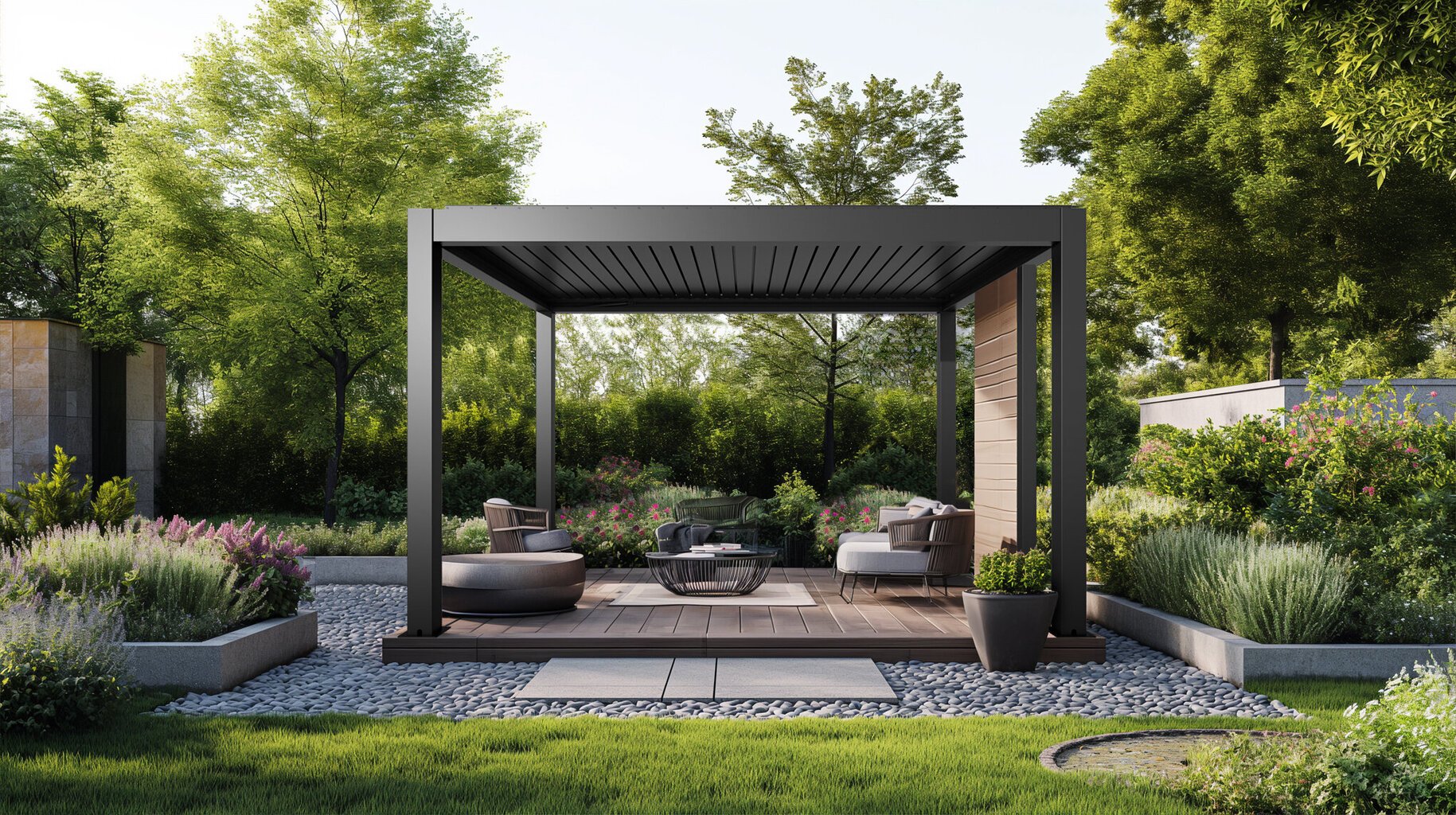 Varikatus Sky Pergola, 3x3m, hall цена и информация | Varikatused ja aiapaviljonid | kaup24.ee