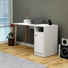 Стол Asir, 120х32х42 см, белый/коричневый цена и информация | Компьютерные, письменные столы | kaup24.ee