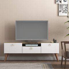 TV alus Asir, 140x54x35 cm, pruun/valge kaina ir informacija | Тумбы под телевизор | kaup24.ee