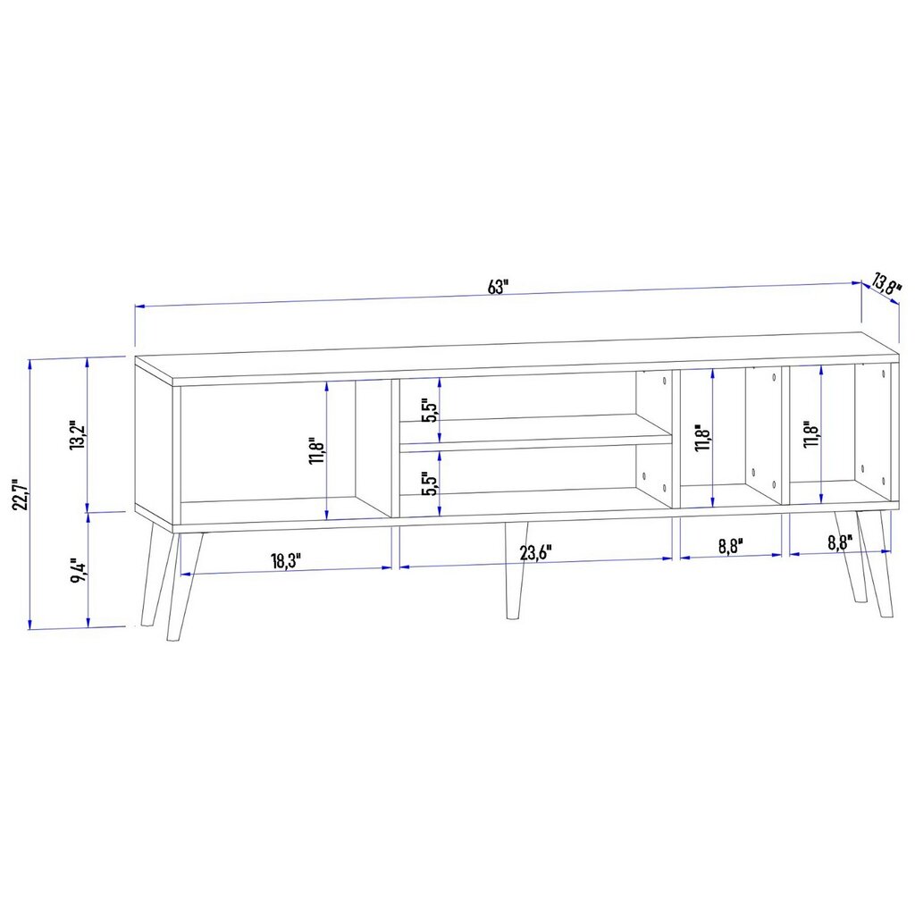 TV alus Asir, 160x57,6x35 cm, pruun hind ja info | TV alused | kaup24.ee