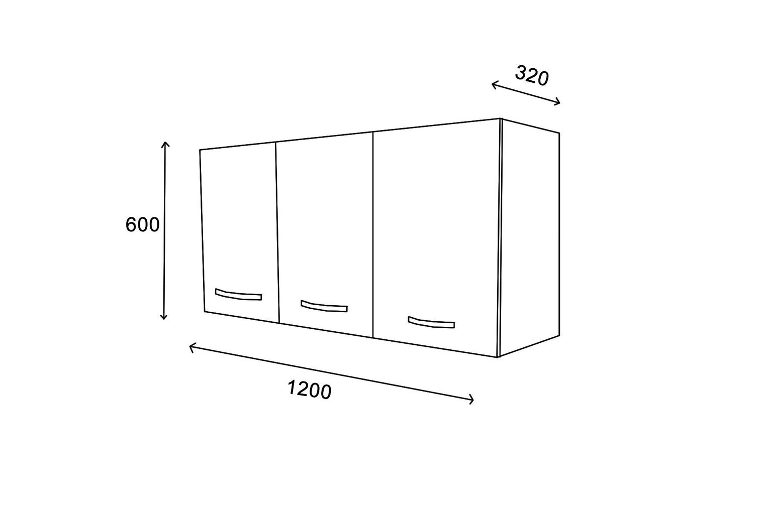 Köögikapp Asir, 120x60x32 cm, valge hind ja info | Köögikapid | kaup24.ee