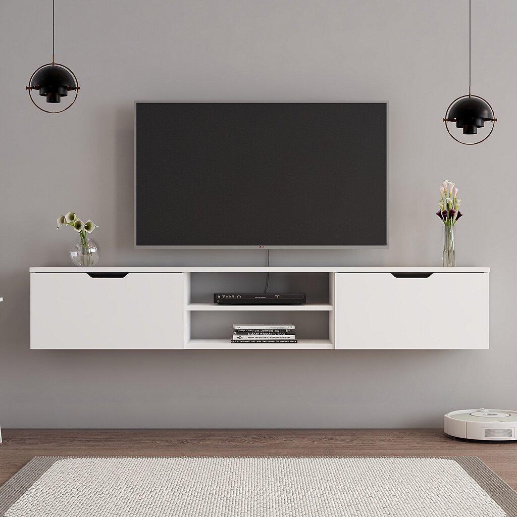 TV alus Asir, 160x30x30 cm, valge hind ja info | TV alused | kaup24.ee