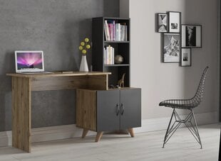 Стол Asir, 146х138х45 см, коричневый/серый цена и информация | Компьютерные, письменные столы | kaup24.ee