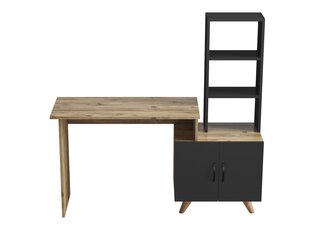 Стол Asir, 146х138х45 см, коричневый/серый цена и информация | Компьютерные, письменные столы | kaup24.ee