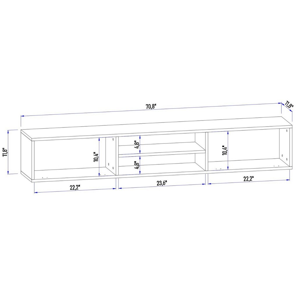 TV alus Asir, 180x30x32 cm, pruun hind ja info | TV alused | kaup24.ee