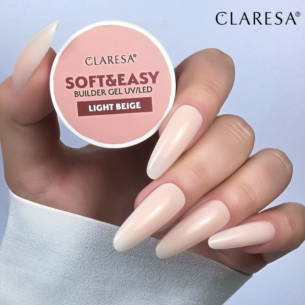 Küünegeel Claresa Soft&Easy Builder Gel Light Beige, 90 g цена и информация | Maniküüri ja pediküüri tarvikud | kaup24.ee