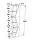 Riiul Asir, 31,8x165x31,8 cm, pruun/valge hind ja info | Riiulid | kaup24.ee