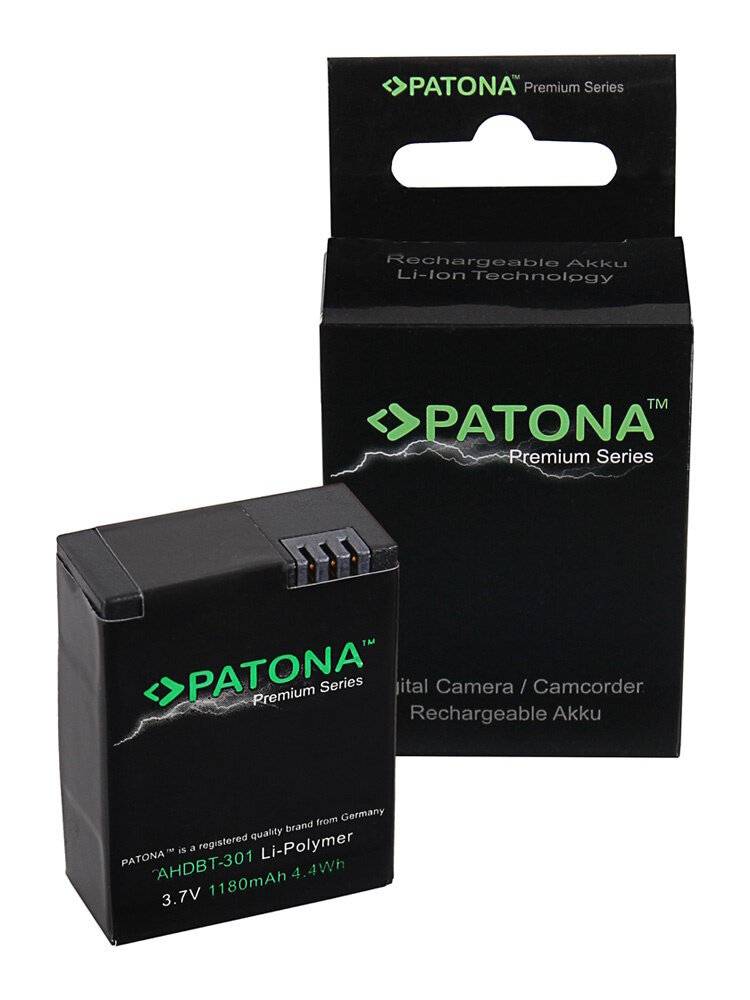 Patona AHDBT-301, AHDBT-302 akud GoPro HD Hero 3 hind ja info | Akud, patareid fotoaparaatidele | kaup24.ee