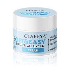 Küünepikendusgeel Claresa Soft&Easy Builder Gel Clear, 12 g цена и информация | Лаки для ногтей, укрепители для ногтей | kaup24.ee