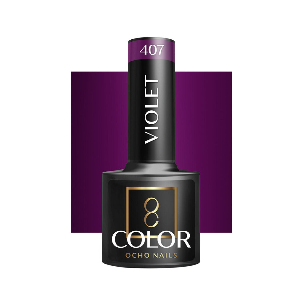 Hübriid küünelakk Ocho Nails Color Violet 407, 5 g hind ja info | Küünelakid, küünetugevdajad | kaup24.ee