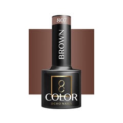 Hübriid küünelakk Ocho Nails Color Brown 807, 5 g hind ja info | Küünelakid, küünetugevdajad | kaup24.ee