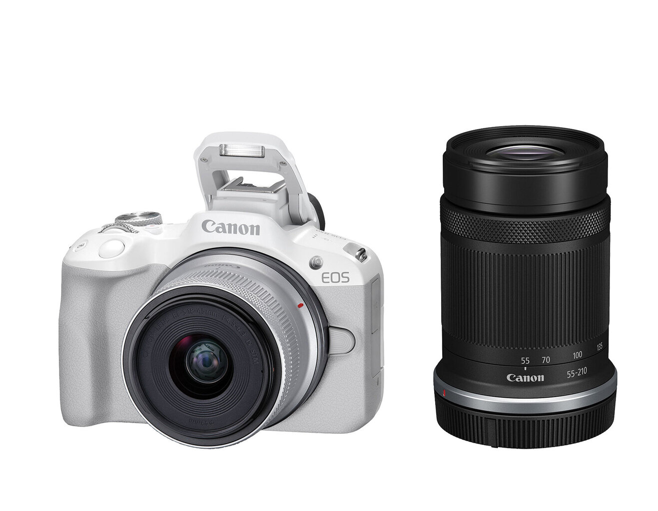 Canon EOS R50 + RF-S 18-45mm IS STM + RF-S 55-210mm IS STM цена и информация | Fotoaparaadid | kaup24.ee