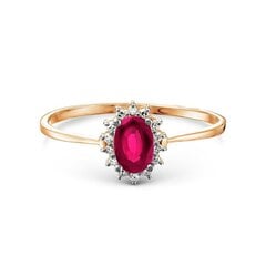 Золотое кольцо с драгоценными камнями цена и информация | Кольца | kaup24.ee