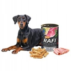 Консервы Rafi для собак с говяжьим желудком и свиной ветчиной, 400 г., 24 шт. цена и информация | Консервы для собак | kaup24.ee