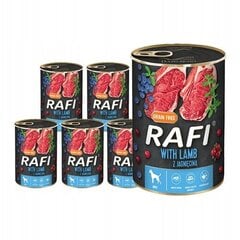 Rafi konserv koertele lambalihaga, 400 g, 24 tk hind ja info | Konservid koertele | kaup24.ee