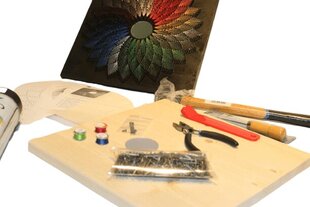 DIY String arti (niidikunsti) meisterdamise käsitöökomplekt mandala Värviline lill цена и информация | Другие оригинальные подарки | kaup24.ee