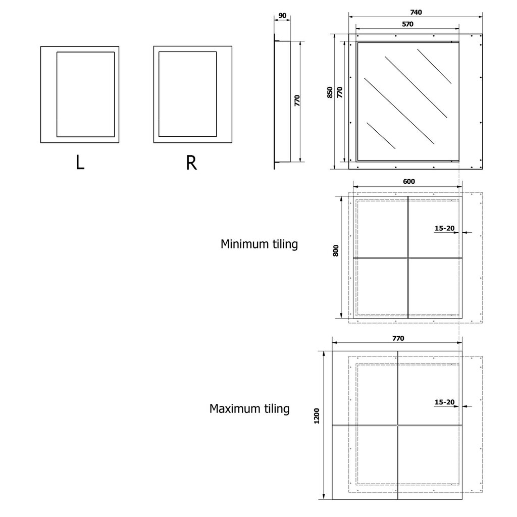 Ülevaatusuks ZARZ plaatidele 60x80cm, klik-klak avaus, tsingitud teras цена и информация | Kontroll-luugid, tarvikud | kaup24.ee