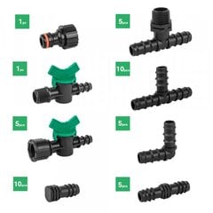 Tarvikute komplekt tilgatorule 16mm, 42tk, 3 tk цена и информация | Оборудование для полива | kaup24.ee