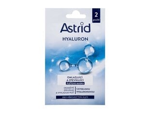 Taastav näomask Astrid Hyaluron Rejuvenating And Firming naistele, 2 tk. hind ja info | Näomaskid, silmamaskid | kaup24.ee