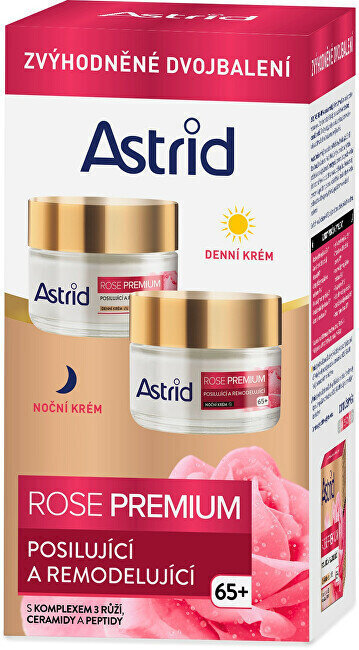 Astrid Rose Premium 65+ näokreemide komplekt: päevakreem, 50 ml + öökreem, 50 ml hind ja info | Näokreemid | kaup24.ee