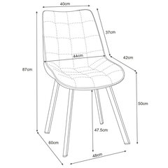 комплект из 2 стульев Akord SJ.28, розовый цена и информация | Стулья для кухни и столовой | kaup24.ee
