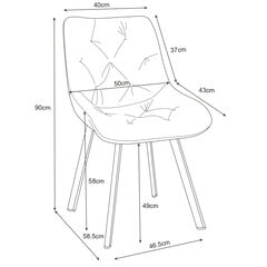 2 tooli Akord SJ.33, halli värvi hind ja info | Söögilaua toolid, köögitoolid | kaup24.ee