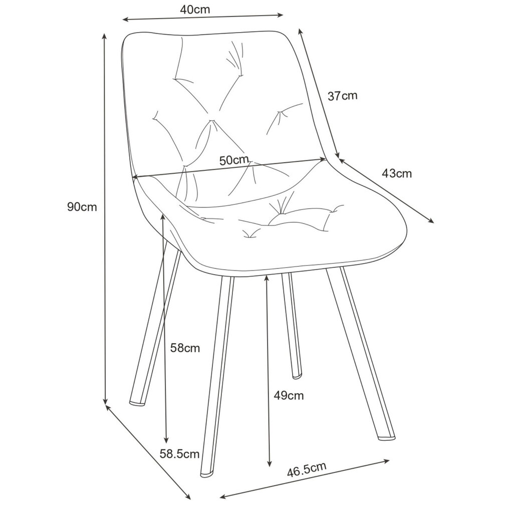 2 tooli Akord SJ.33, roosa, komplektis цена и информация | Söögilaua toolid, köögitoolid | kaup24.ee
