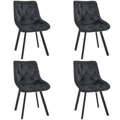 4 tooli Akord SJ.33, musta värvi hind ja info | Söögilaua toolid, köögitoolid | kaup24.ee