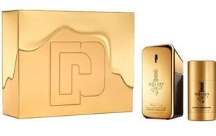 Косметический набор Paco Rabanne 1 Million для мужчин: туалетная вода EDT, 100 мл + дезодорант, 75 мл цена и информация | Дезодоранты | kaup24.ee